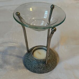 PartyLite Glass and Metal Candle Holder